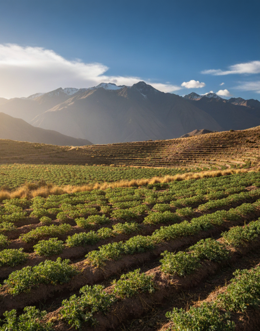 The Bolivian Andes, where MacaSpirit's maca root is sourced.